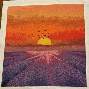 Sunset Tapestry Wall Art - Orange and Purple